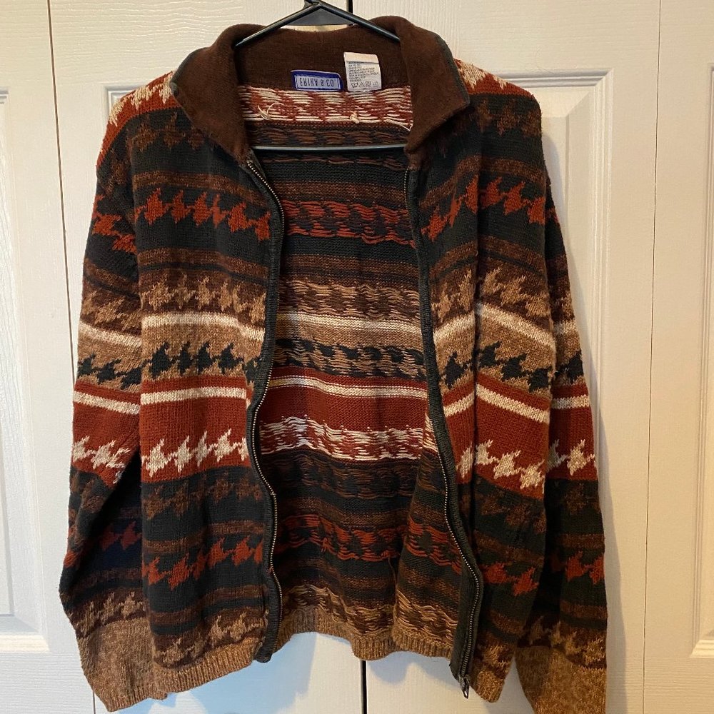 Patterned Zip Up Jacket